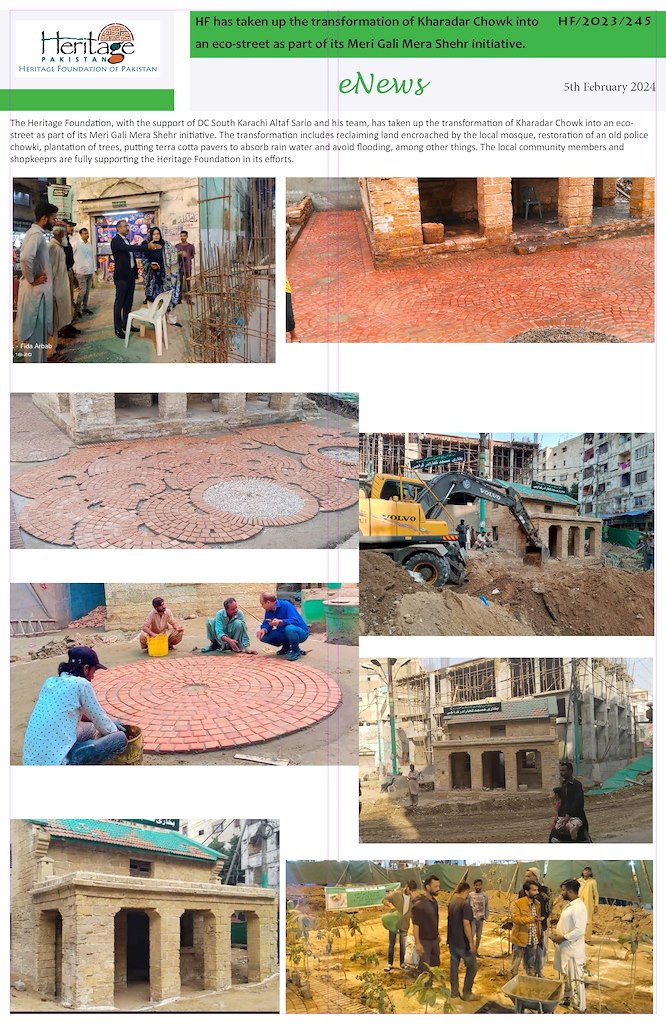 HF has taken up the transformation of Kharadar Chowk into an eco-street as part of its Meri Gali Mera Shehr initiative.