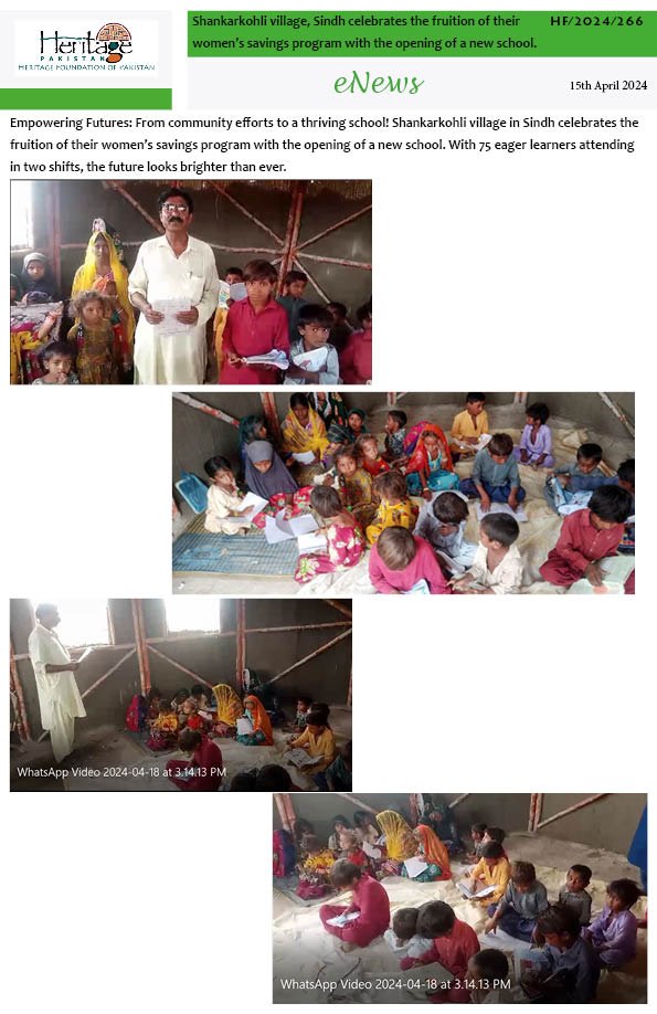 Shankarkohli village, Sindh celebrates the fruition of their women’s savings program with the opening of a new school.